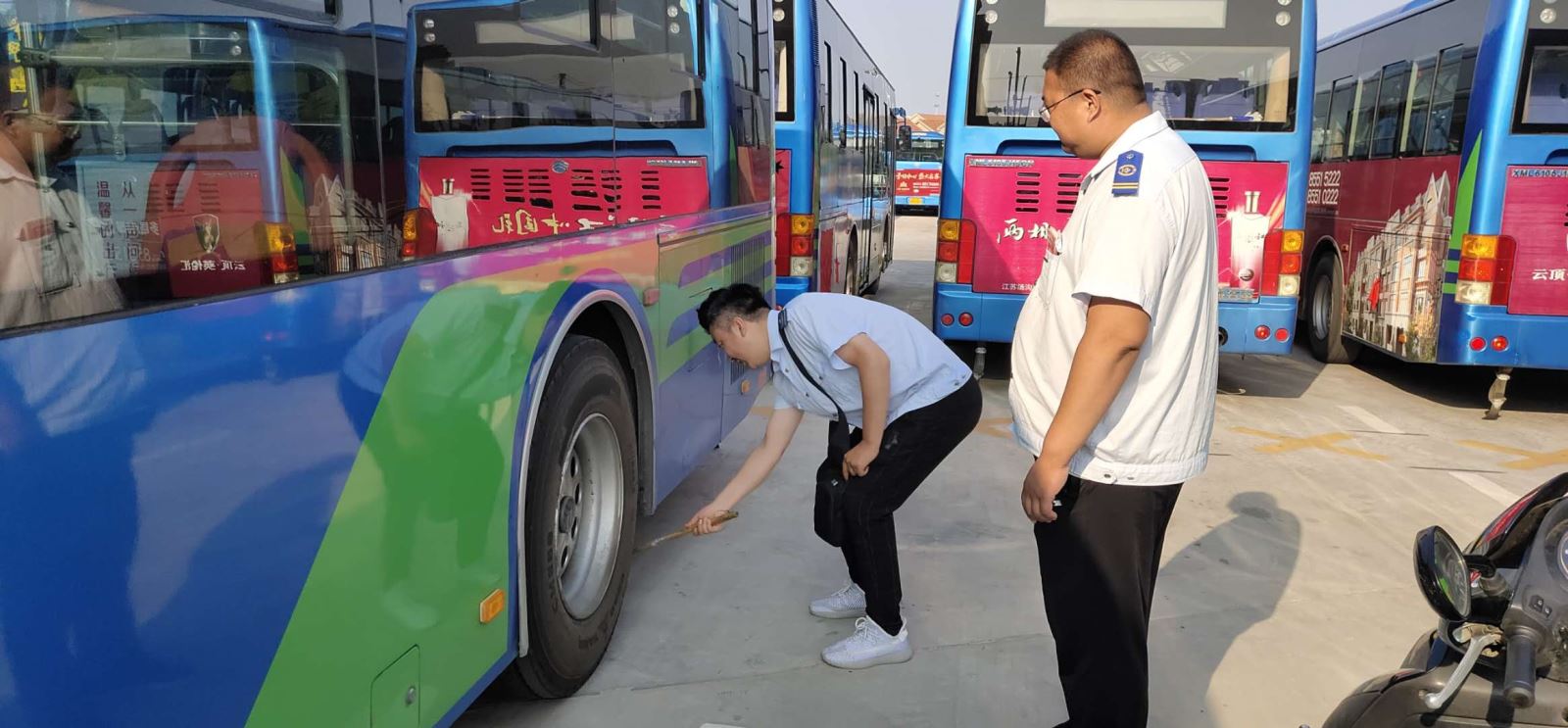 公交集團公交事業一部對新進駕駛員進行一日三檢突擊考核